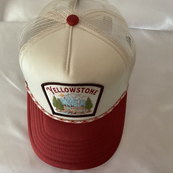 Yellowstone Trucker Hat Red & Beige Snapback Cap By Mad Engine One Size - Picture 6 of 6